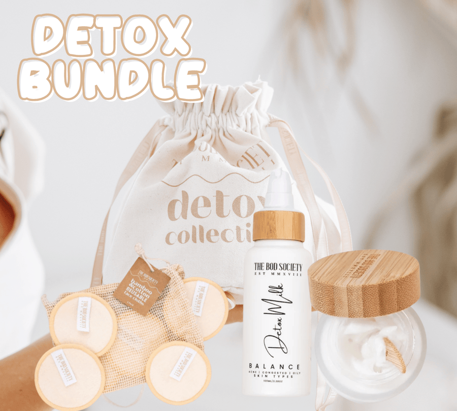 Detox Morning Skincare Bundle | Natural, Plant Based Cleanser, Day Cream and Cleansing Cloths