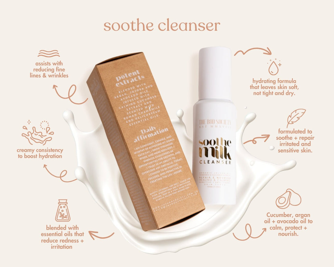 Soothe Milk Cleanser - Vegan, Cruelty-Free, Plant Based + Sustainable Face Cleanser for Sensitive Skin